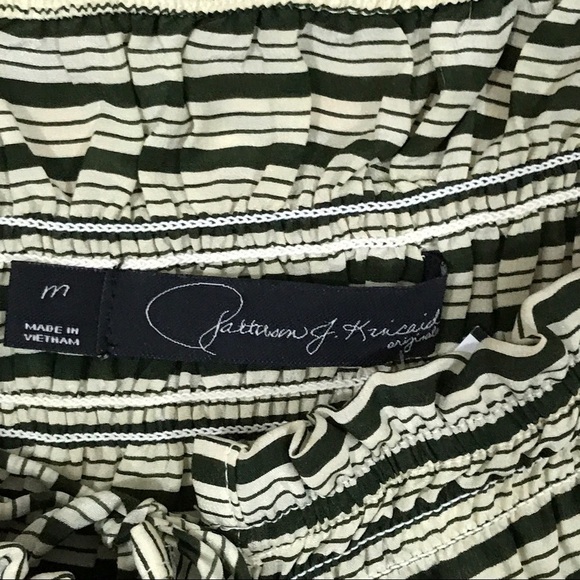 Patterson J Kincaid Striped Silk Dress Medium - Picture 2 of 8